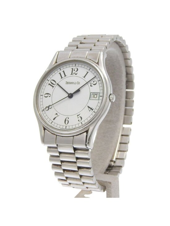Tiffany & Co Classic Stainless Steel Quartz Analog Display White Dial Watch main image 5